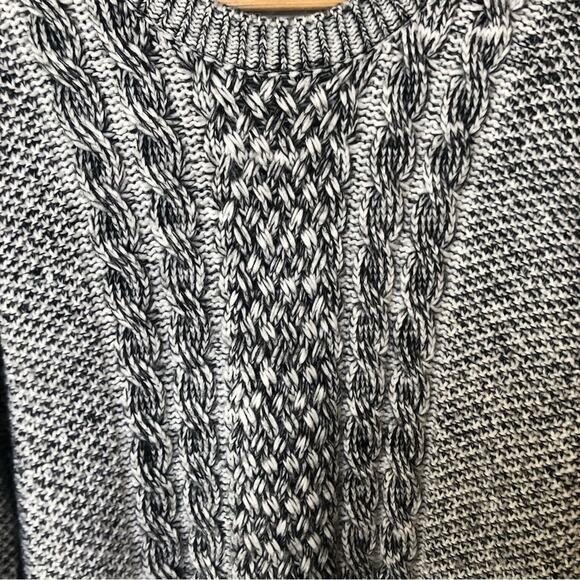 Everly Cableknit Sweater Womens Crewneck Oversized Chunky Long Cozy Gray Warm - Picture 9 of 11